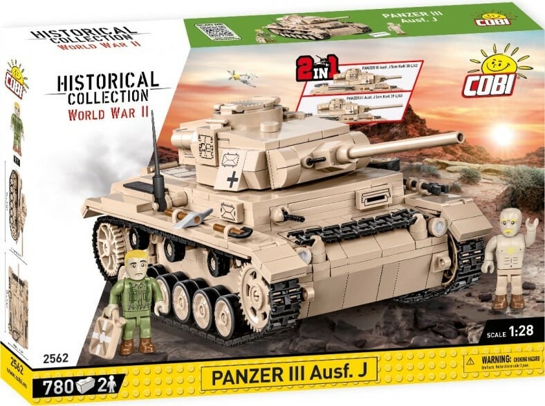 Cobi II WW Panzer III Ausf J, 2 v 1, 780 k, 2 f