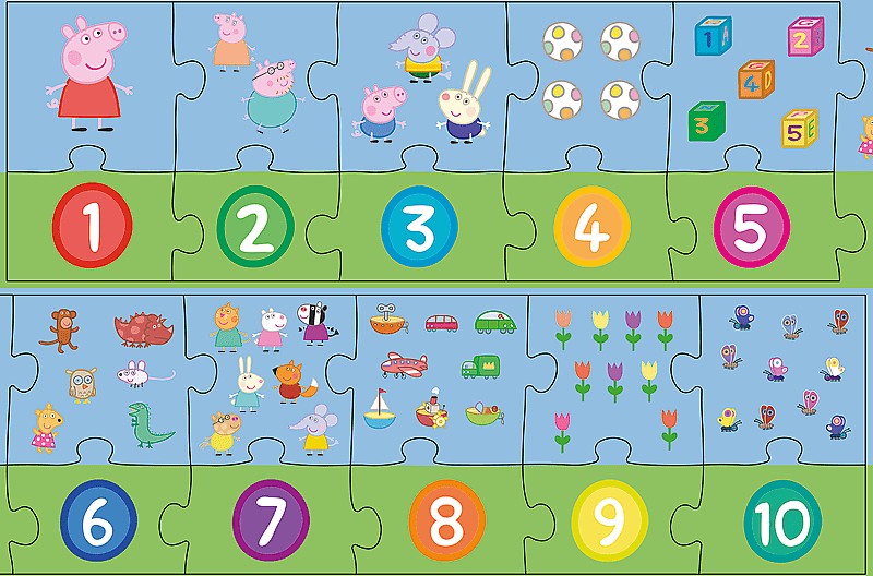 Trefl Vzdělávací puzzle 20 - Čísla Peppa Pig