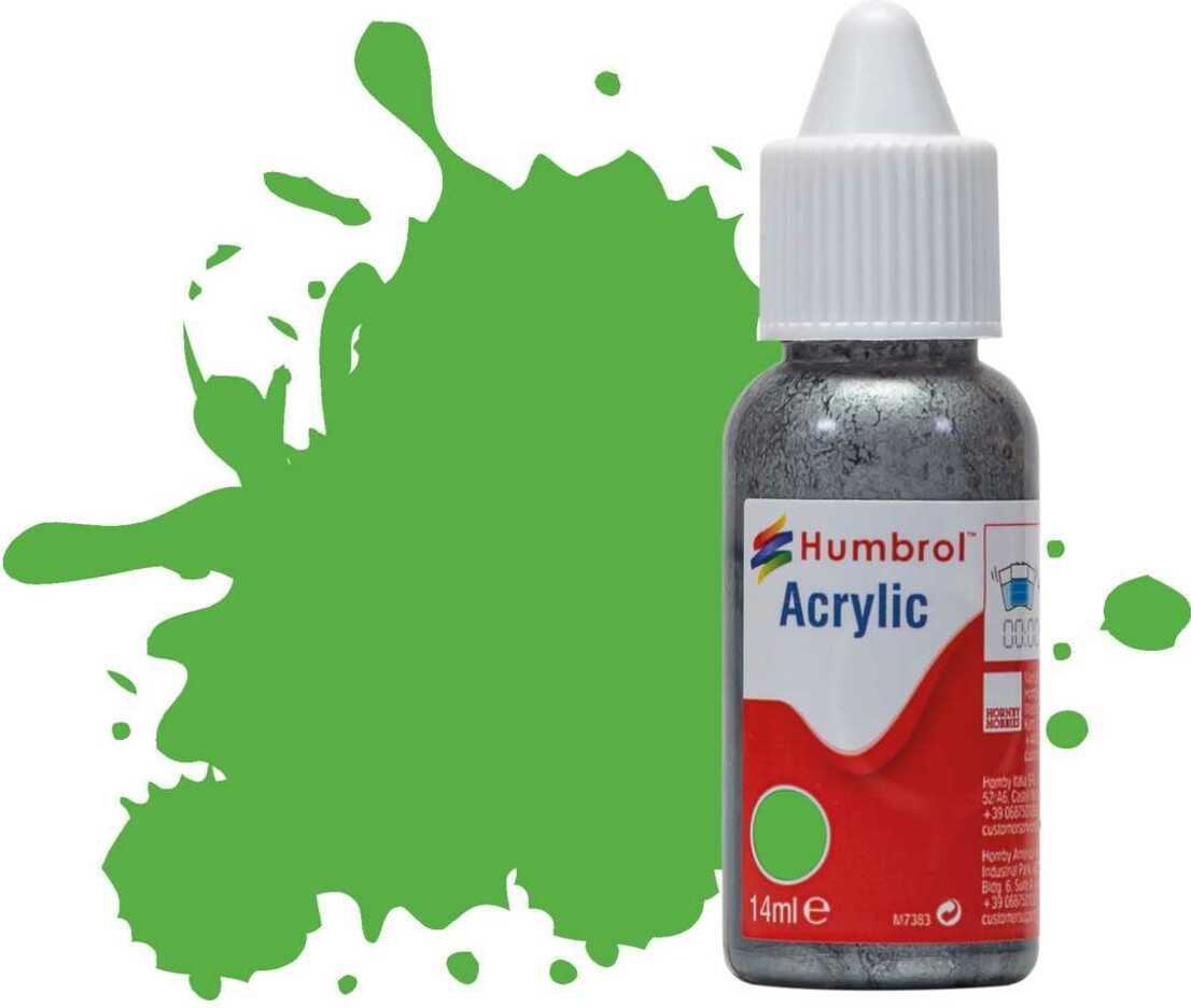 HUMBROL barva akryl DB0208 - No 208 Fluorescent Signal Green Gloss - 14ml