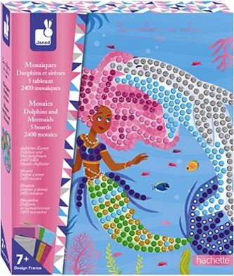 Janod Atelier Mozaika Delfíni a Mořské panny Maxi 7+