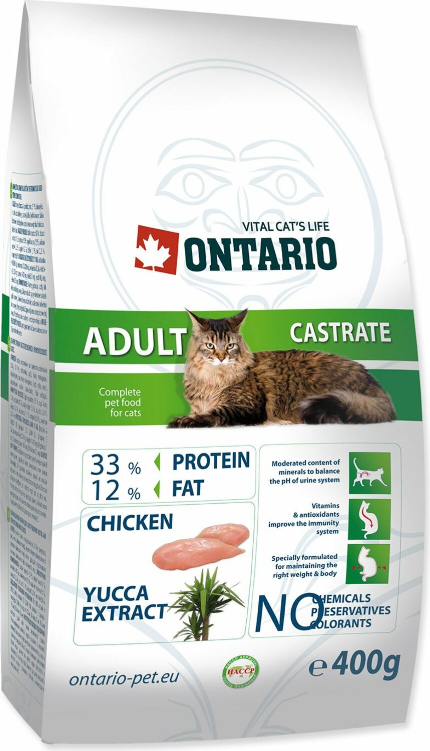 Krmivo Ontario Adult Castrate 0,4kg