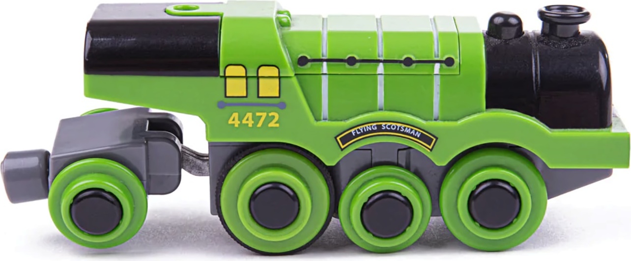 Bigjigs Rail Elektrická lokomotiva Flying Scotsman zelená