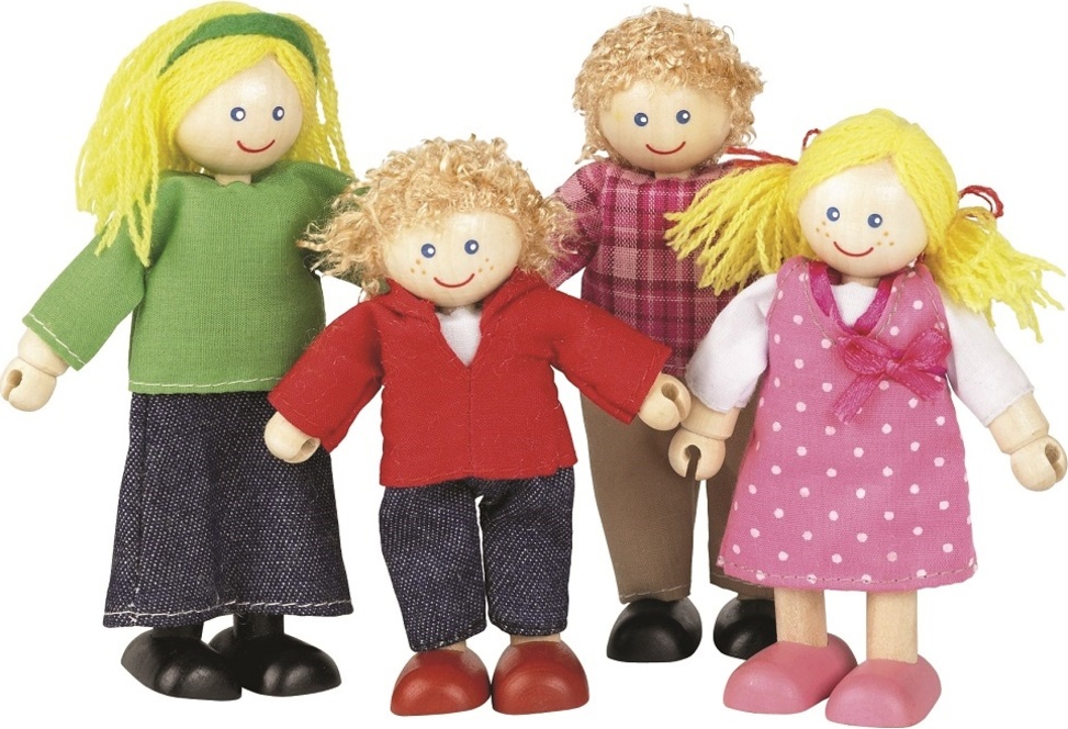 Tidlo Dřevěné panenky do domečku Rodina
