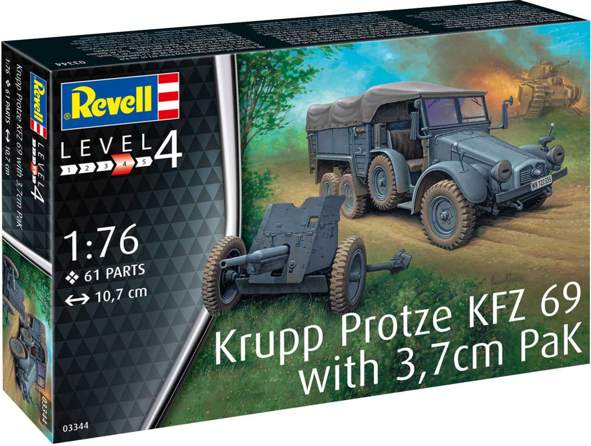 Plastic ModelKit military 03344 - Krupp Protze KFZ 69 s 3,7cm Pak (1:76)