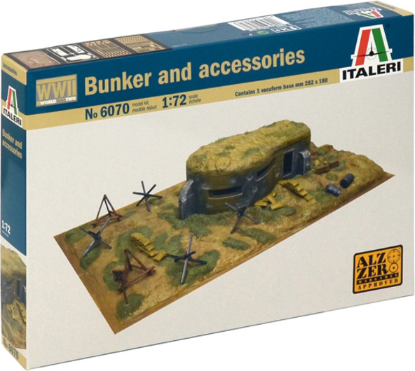 Model Kit Diorama 6070 - WWII - BUNKER AND ACCESSORIES (1:72)