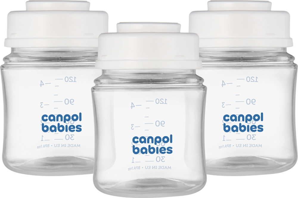 CANPOL BABIES Sada lahví na uskladnění mateřského mléka 3x120ml