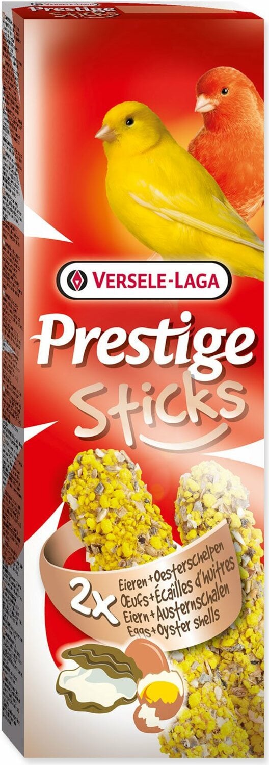 Tyčinky Versele-Laga Prestige kanárek s vajíčkem a lasturami ústřic 60g 2ks