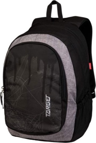 Studentský batoh Target, Černý, dvoukomorový