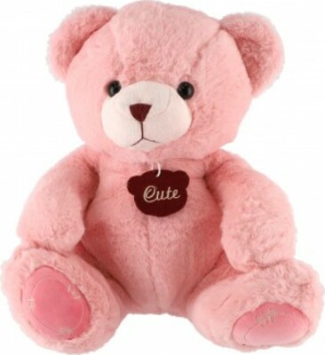 Medvěd sedící plyšový 40 cm růžový