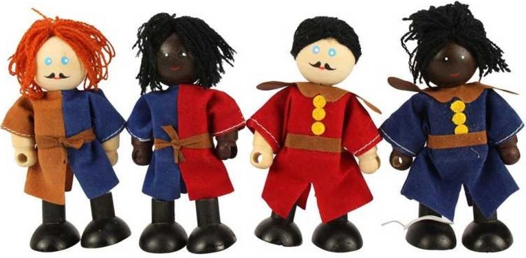Bigjigs Toys Set středověkých vojáků 4ks