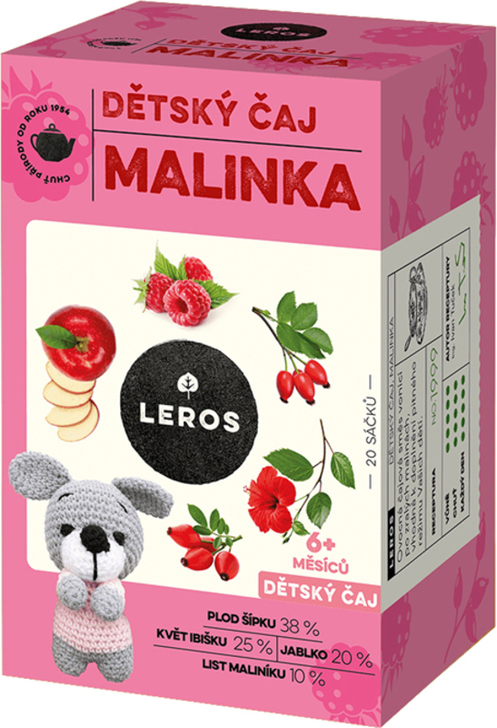 LEROS Dětský čaj Malinka 20x2g