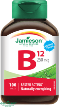 Jamieson Vitamin B12 methylkobalamin 250mcg 100 tablet