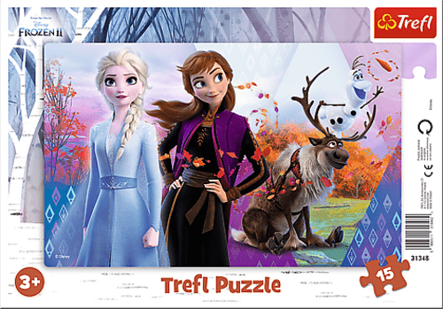 Trefl Puzzle 15 dílků Zázračný svět Anny a Elsy / Frozen 2