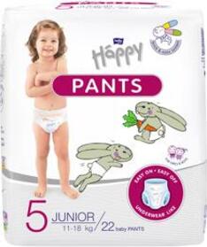 BELLA HAPPY Pants Junior (11-18 kg) 22 ks - jednorázové pleny