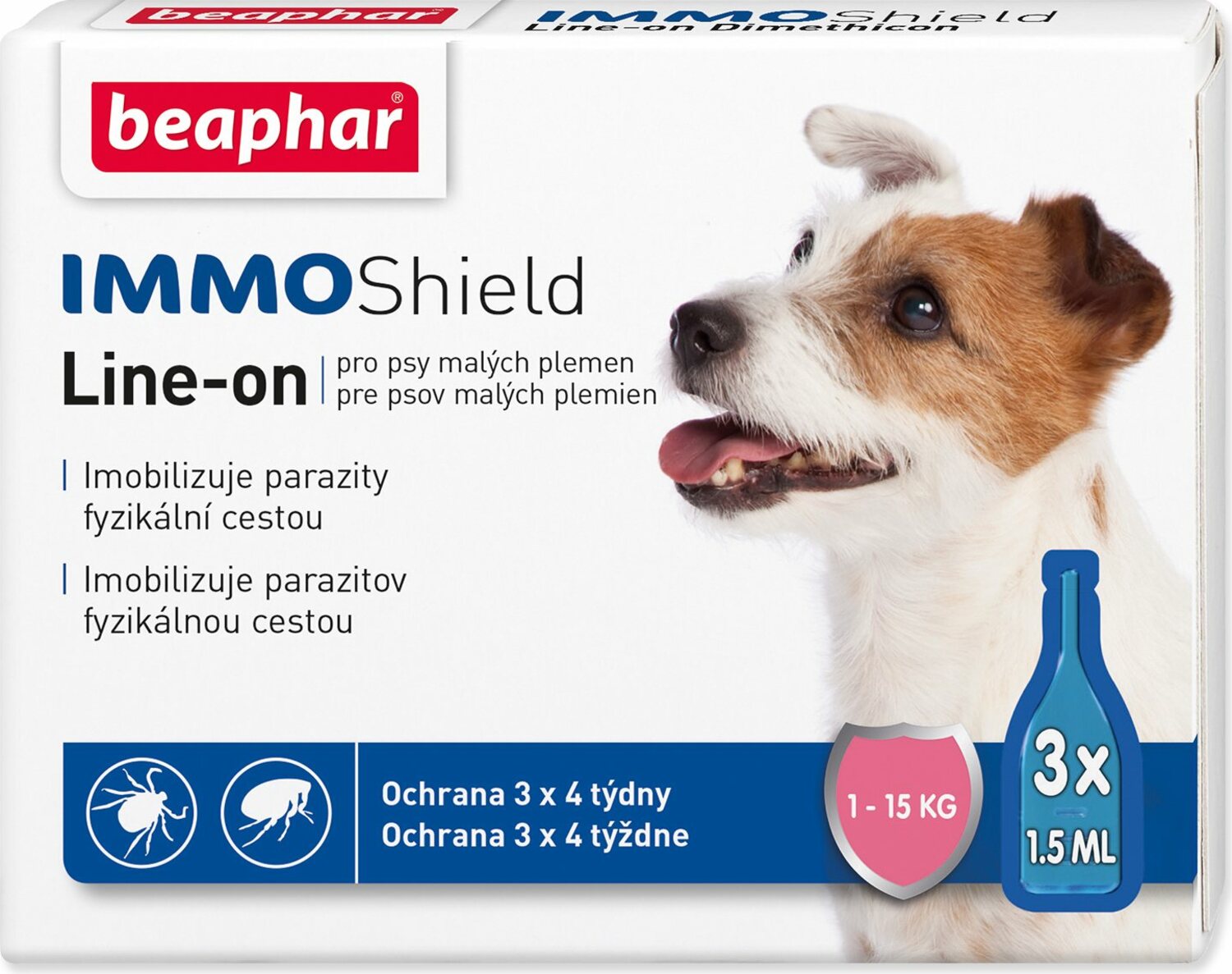 Pipeta Beaphar Line-on IMMO Shield pes S 3x1,5ml