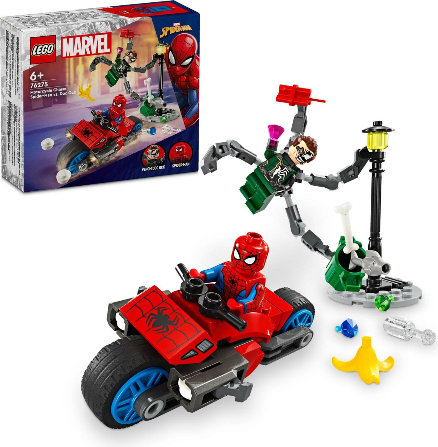 LEGO® Marvel 76275 Honička na motorce: Spider-Man vs. Doc Ock