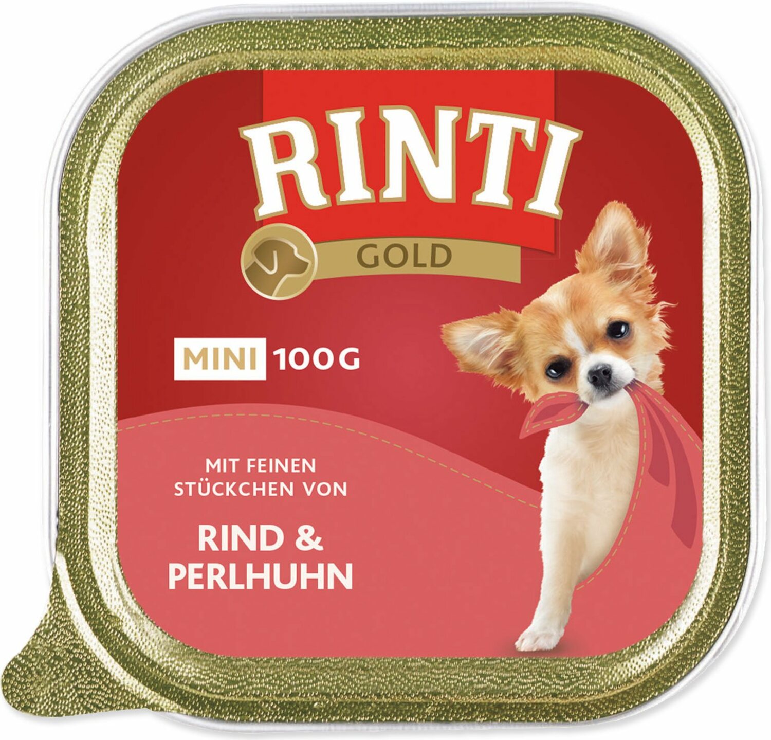 Vanička Rinti Gold Adult Mini hovězí a perlička 100g