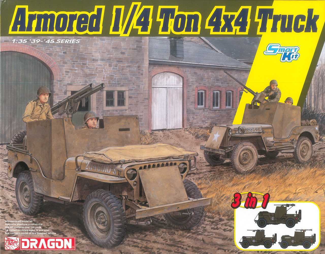 Model Kit military 6727 - Armored 1/4-Ton 4x4 Truck 3v1 (1:35)