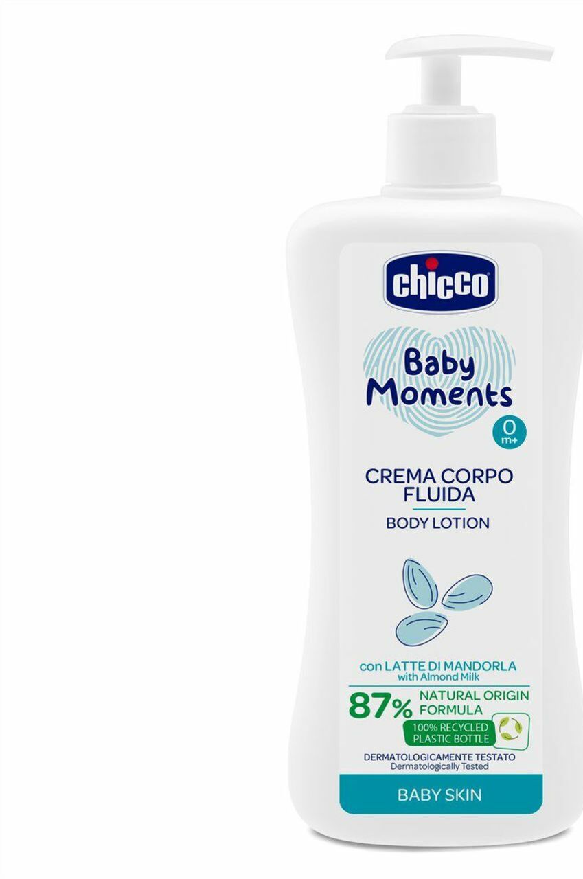 CHICCO Mléko tělové s dávkovačem Baby Moments 87% přírodních složek 500 ml