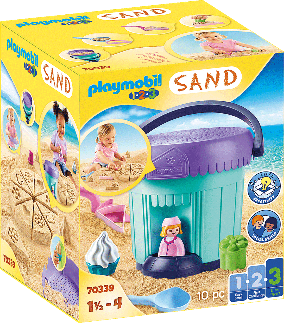 PLAYMOBIL 1.2.3 70339 Kreativní set Pekáreň z písku