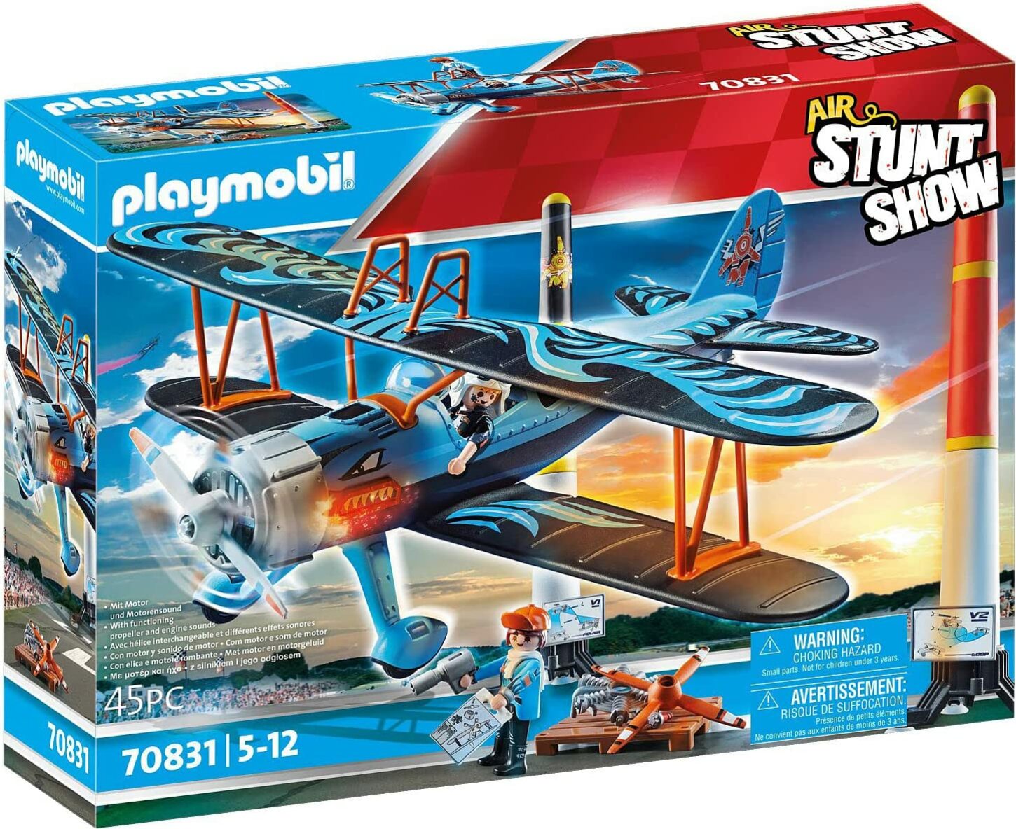 PLAYMOBIL Air Stuntshow 70831 Dvojplošník "Fénix"