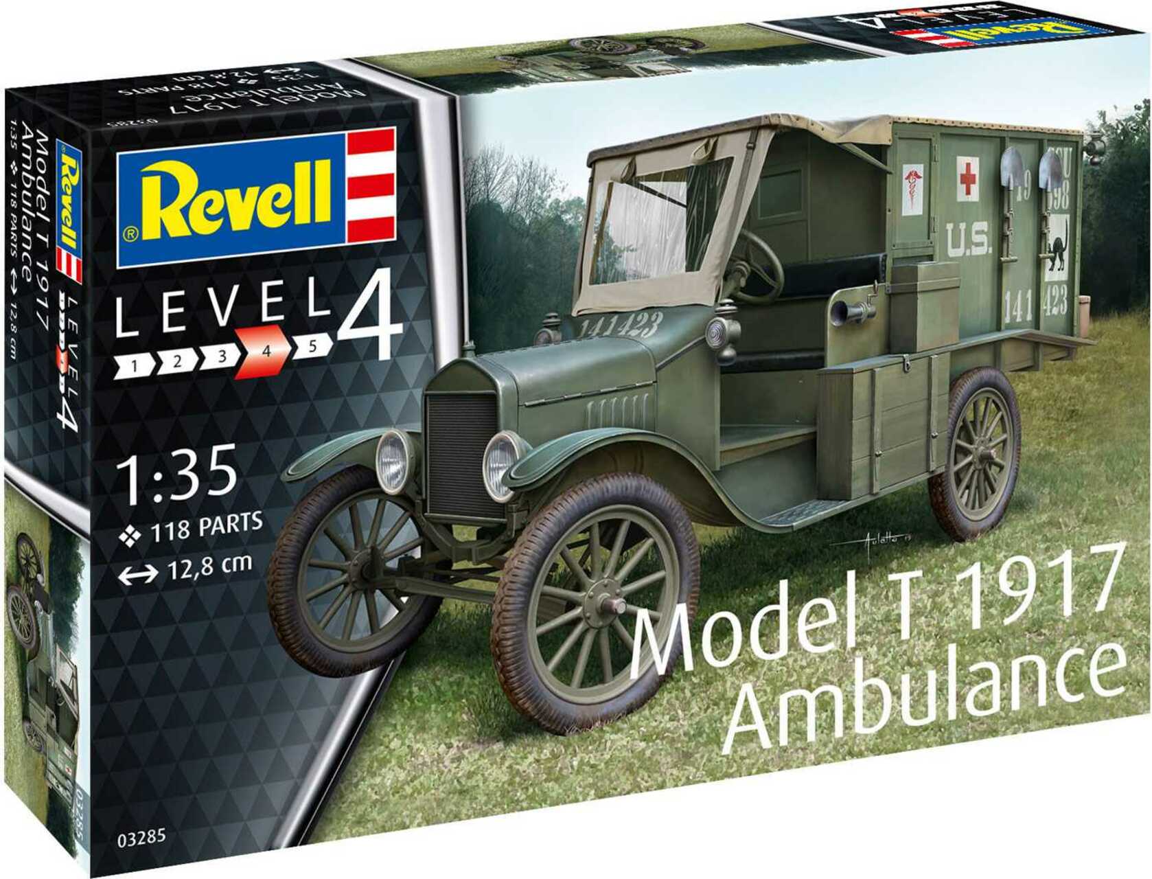 Plastic modelky military 03285 - Model T 1917 Ambulance (1:35)
