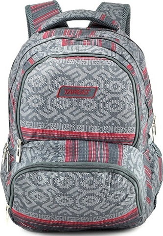 Školní batoh Target, Červeno-šedý se vzorem