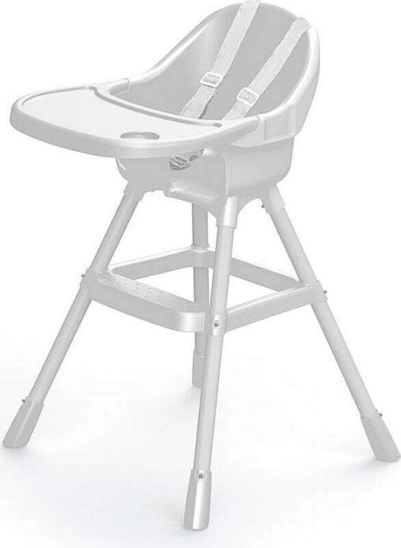 Dolů Dětská jídelní židle bílá