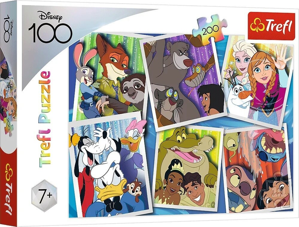 Puzzle 200 - Disney hrdinové / Disney 100