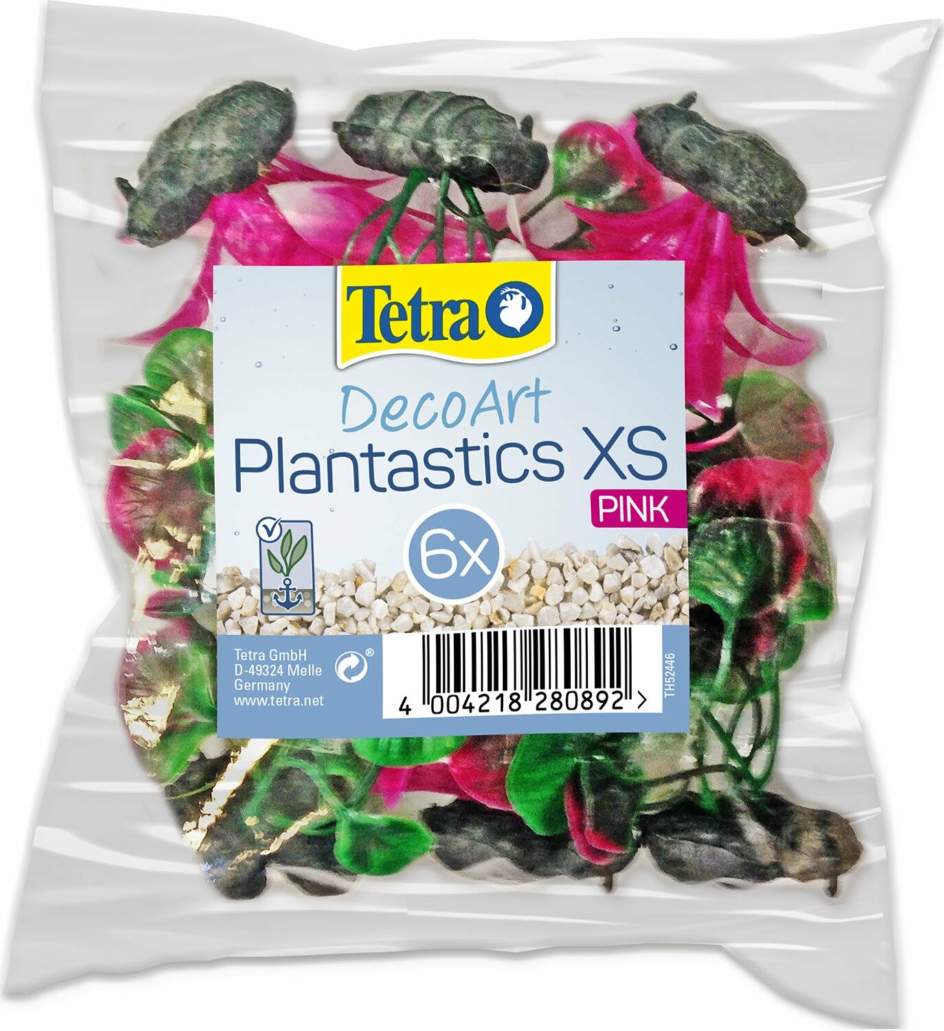 Dekorace Tetra Rostlina Mix růžový XS 6ks