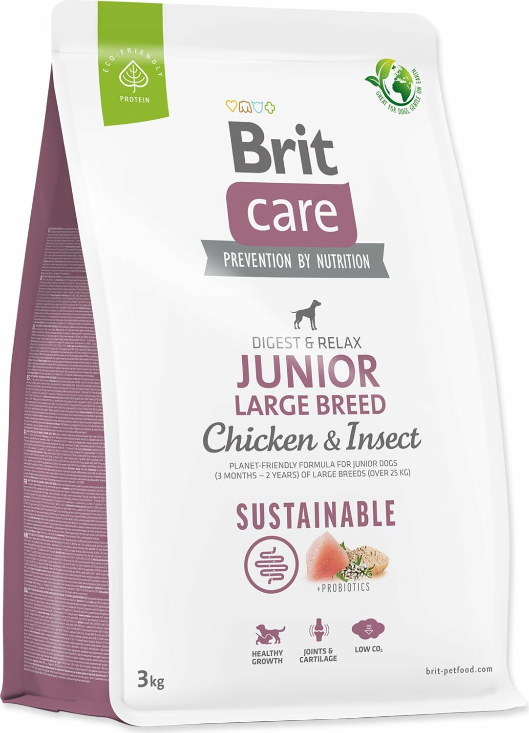 Krmivo Brit Care Dog Sustainable Junior Large Breed Chicken & Insoct 3kg