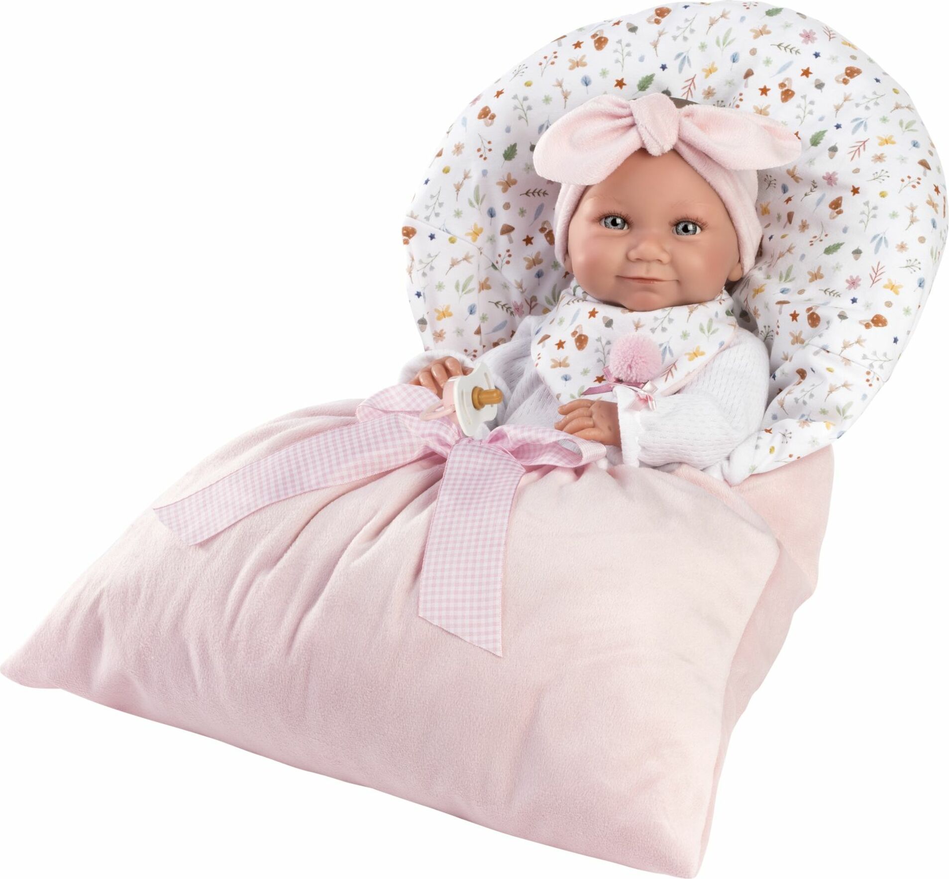 Llorens 73901 NEW BORN DÍVKO - realistická panenka miminko s celovinylovým tělem - 40 cm