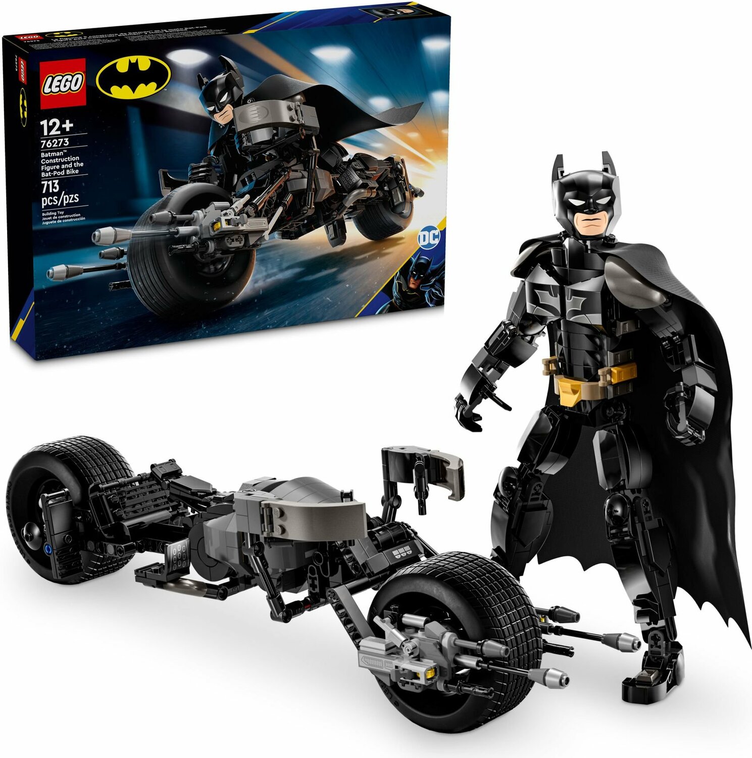 LEGO® DC Batman™ 76273 Sestavitelná figurka: Batman™ a motorka Bat-Pod