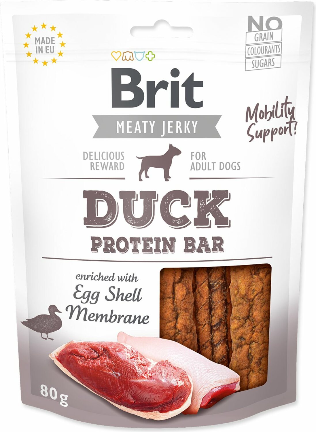 Pochoutka Brit Jerky protein Bar kachna 80g