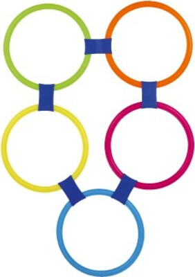 Kruhy skákací barevné 10ks plast průměr 27cm