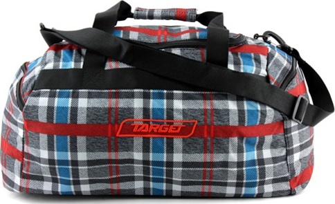 Cestovní taška Target, Kostkovaná, červeno-modro-šedá