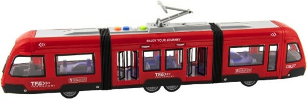 Tramvaj/Vlak plast 44cm na setrvačník na baterie se zvukem se světlem