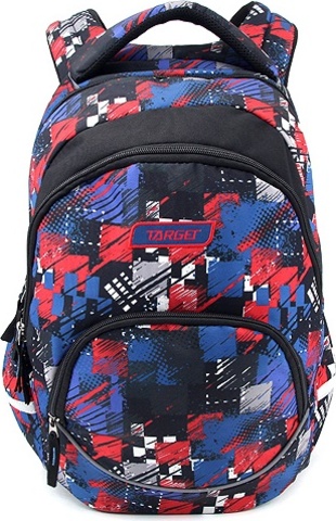 Studentský batoh Target, Červeno-modré vzory