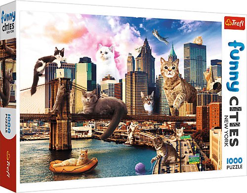 Trefl Puzzle 1000 Crazy City - Cats in New York