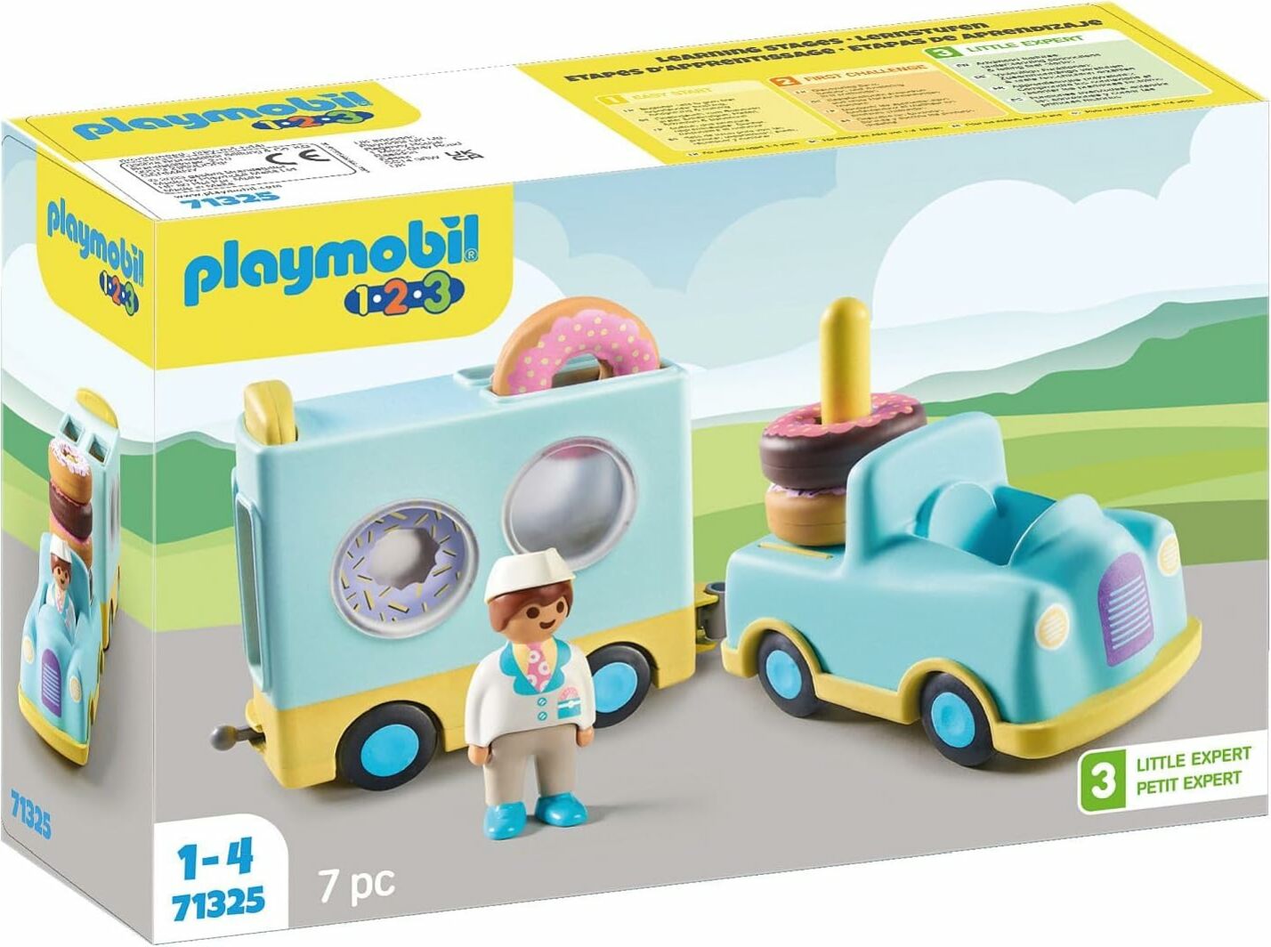 PLAYMOBIL 71325 1.2.3: Bláznivý Donut Truck s funkcí ukládání a třídění