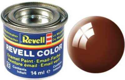 Barva Revell emailová - 32180: leská blátivý hnědá (mud brown gloss)