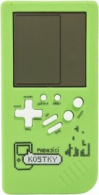 Digitální hra Padající kostky hlavolam plast 7x14cm zelená na baterie se zvukem