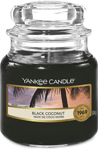 Yankee Candle, Černý kokos, Svíčka ve skleněné dóze 104 g
