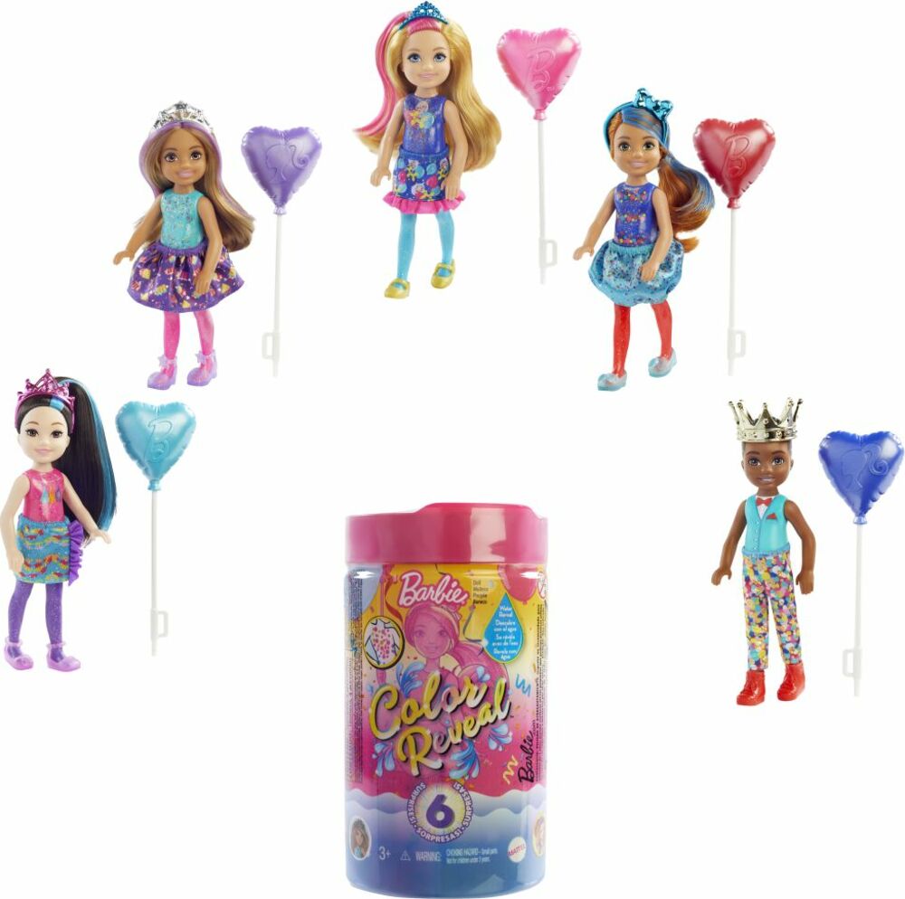 Mattel Barbie Color reveal Chelsea - konfety