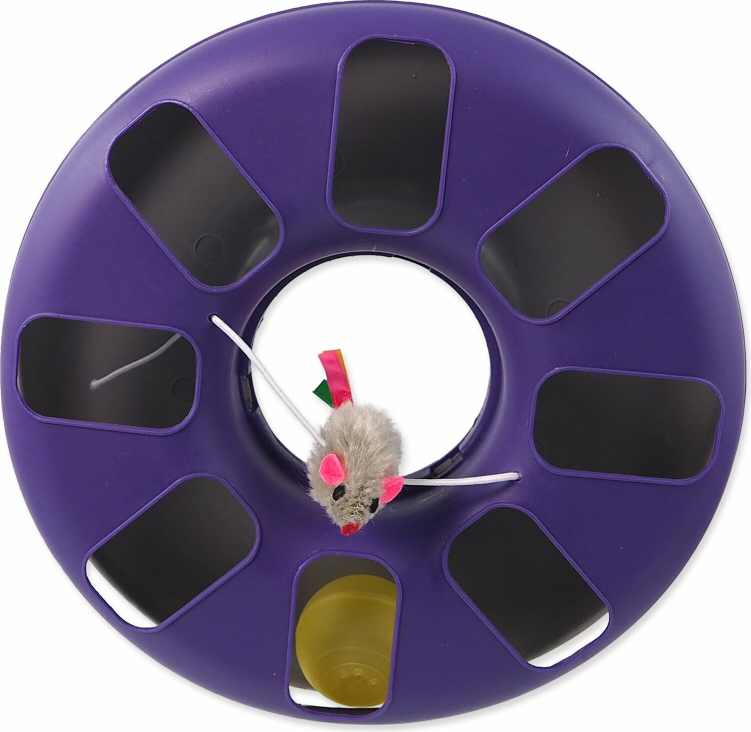 Hračka Magic Cat kulodráha kruh s myškou fialovo-šedá 25x25x6,5cm