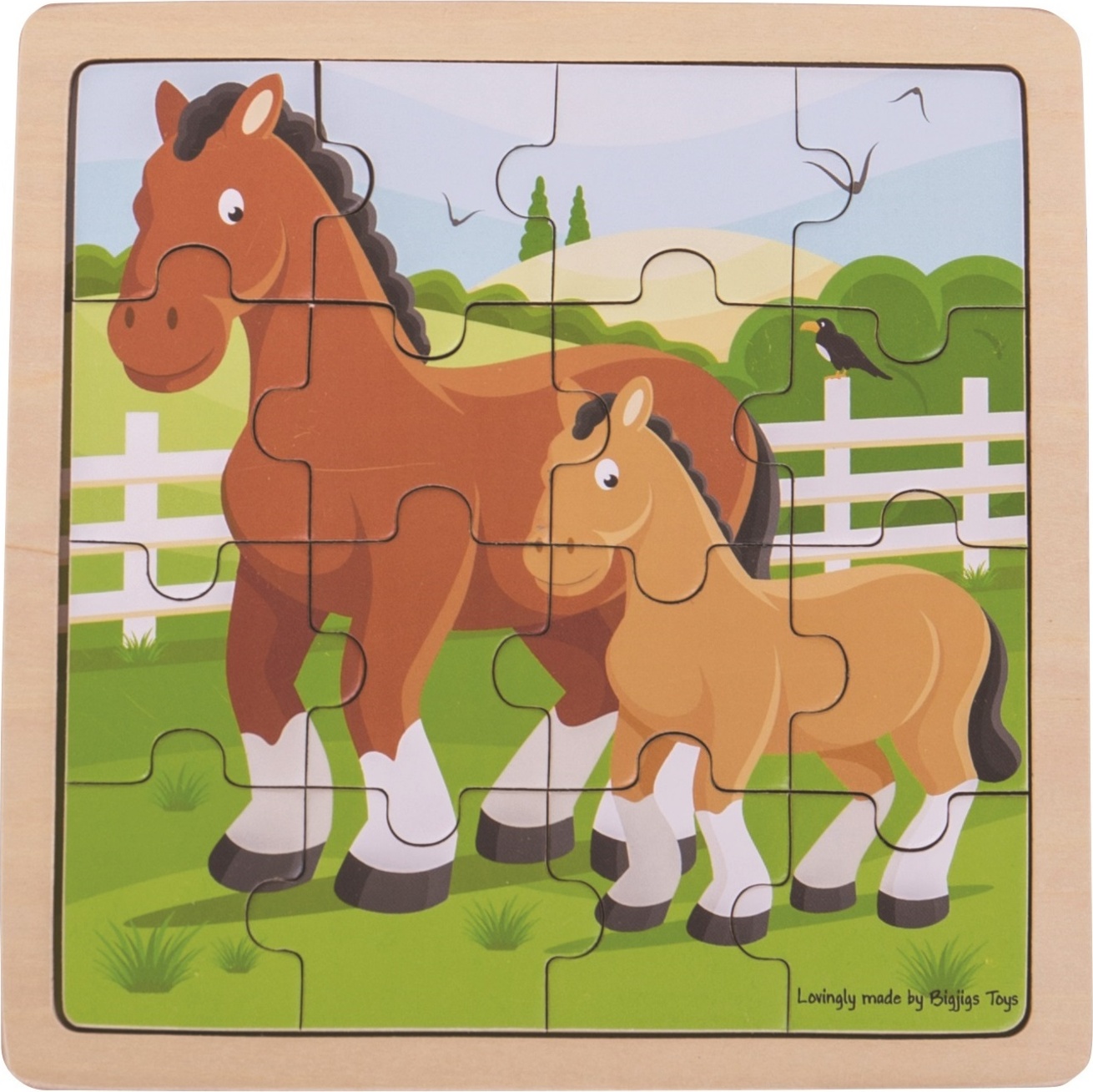 Bigjigs Toys puzzle - Kůň s hříbětem