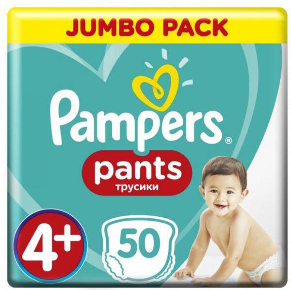 Kalhotky plenkové Active Babydry 4+ MAXI + 9-15kg 50ks Jumbo Pack Pampers