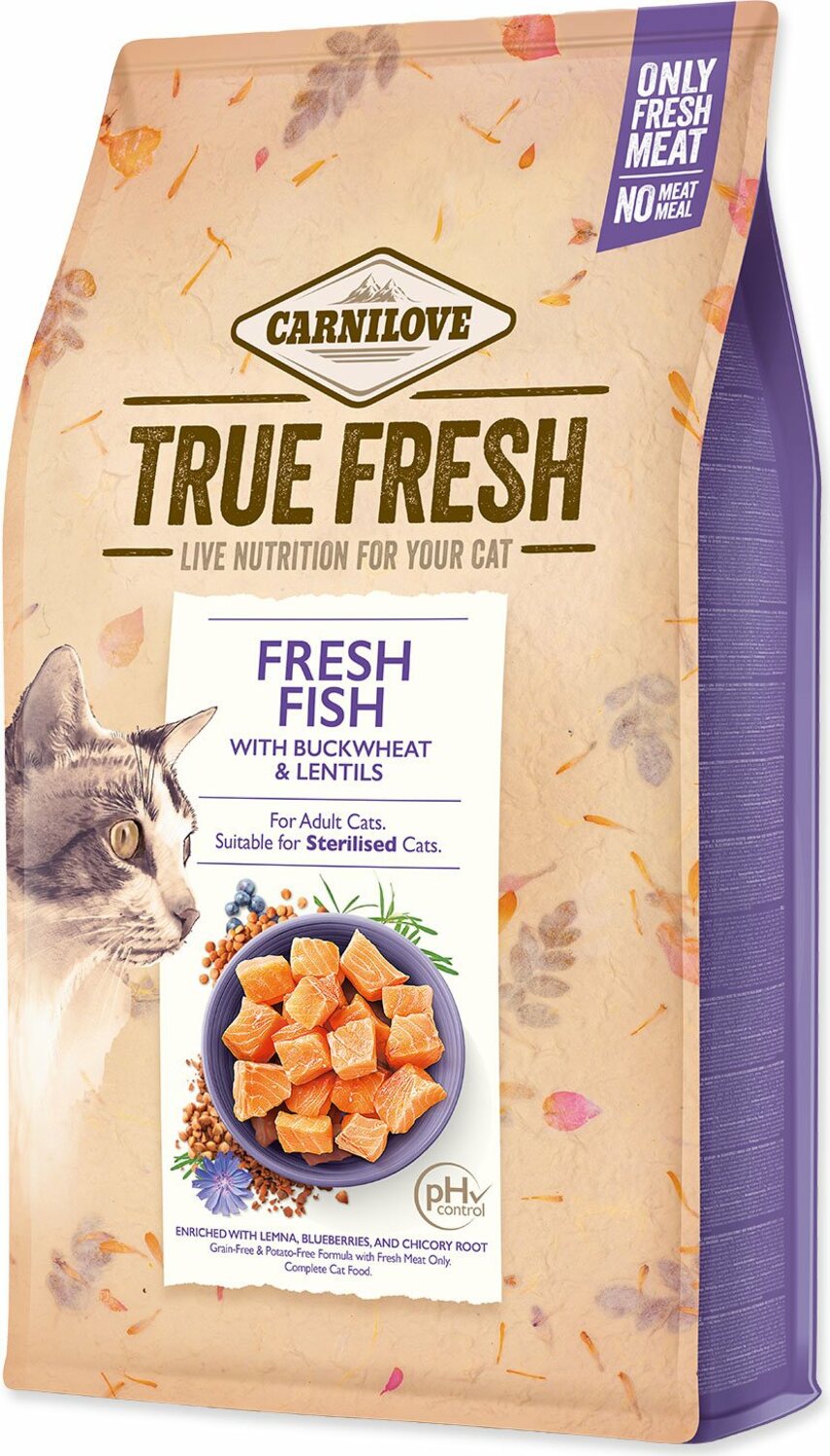 Krmivo Carnilove Cat True Fresh Fis, 4,8 kg