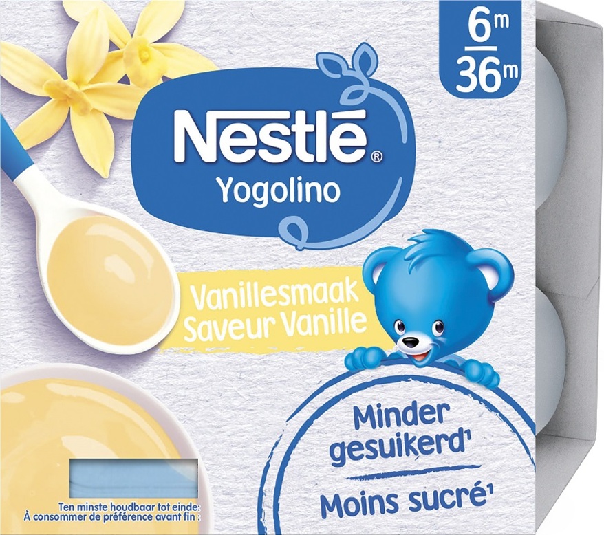 NESTLÉ YOGOLINO Mléčný dezert s příchutí vanilky (4x 100 g)