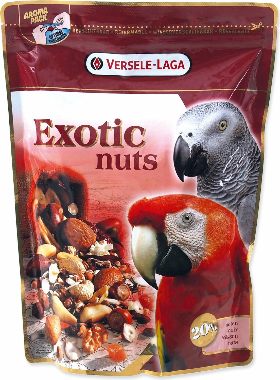 Krmivo Versele-Laga Exotic nuts velký papoušek 750g